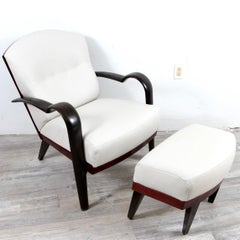 Adam Tihany "Gertrude" Chair and Ottoman by i4 Mariani for Pace Collection