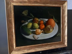 Still Life with Lemons and Bugs. 2025. Oil on canvas. 35x27 cm. Signed