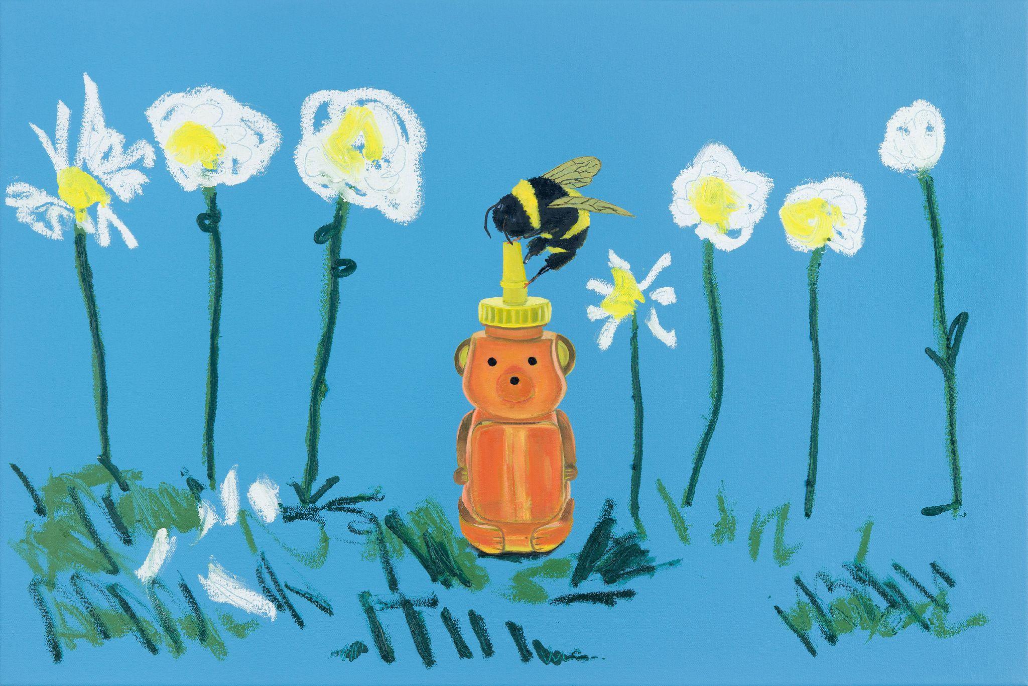 Adam Umbach Still-Life Painting - Honeybear with Mr. Bee