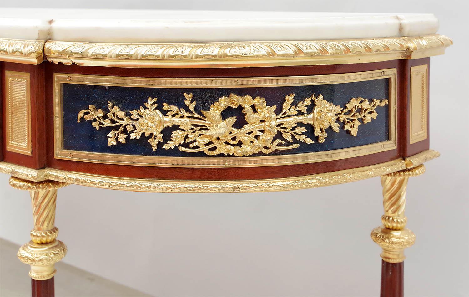 English Adam Weisweiler, Louis XVI Style Console Sideboard in Mahogany, 19th Century For Sale