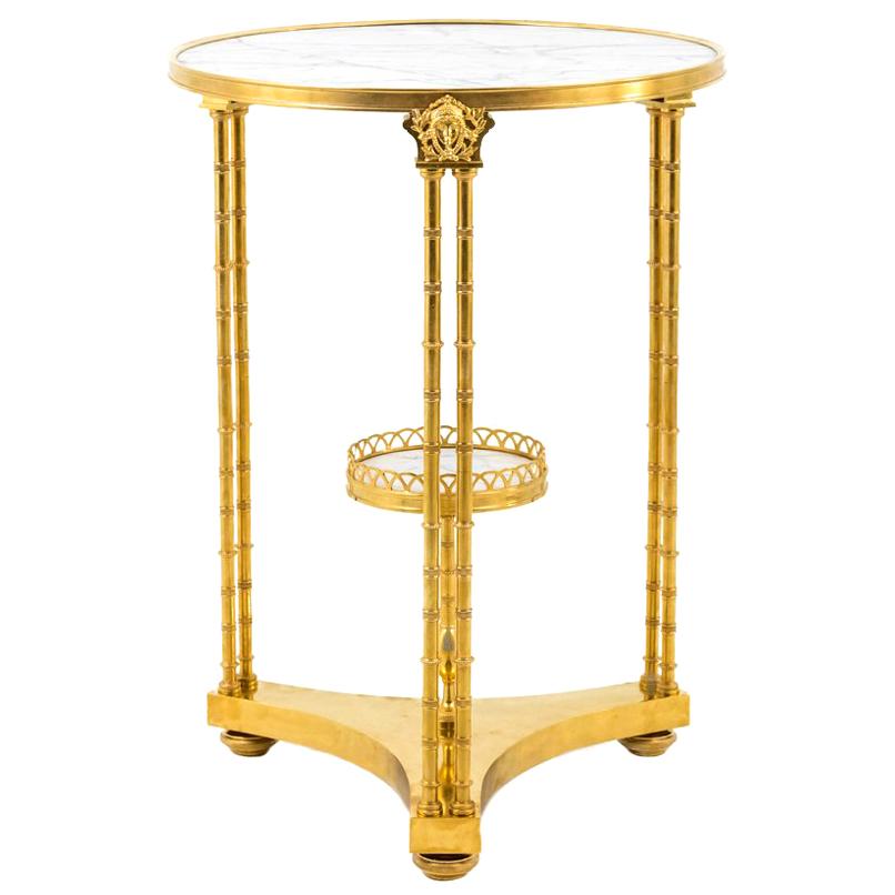 Adam Weisweiler, Neoclassical Style Gilt Bronze Stand, circa 1900