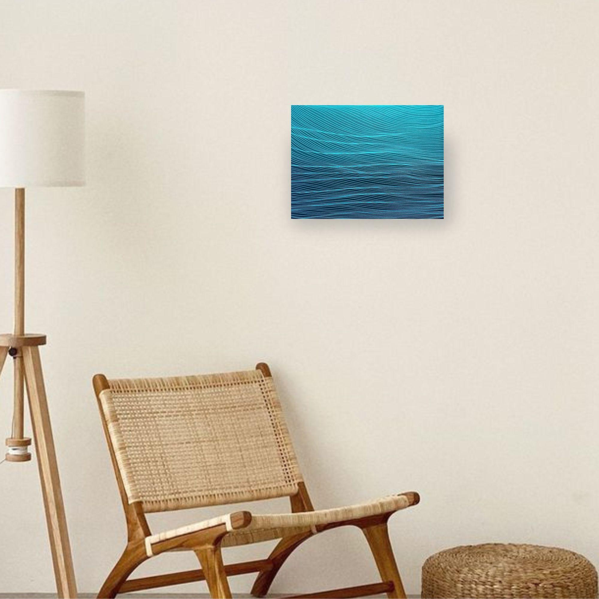 Lumin - quadro originale di impressionismo astratto con paesaggio acquatico - arte contemporanea - Painting di Adam Zoltowski
