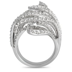 Adamas Bague en or blanc 18 carats avec un diamant de 3,65ct