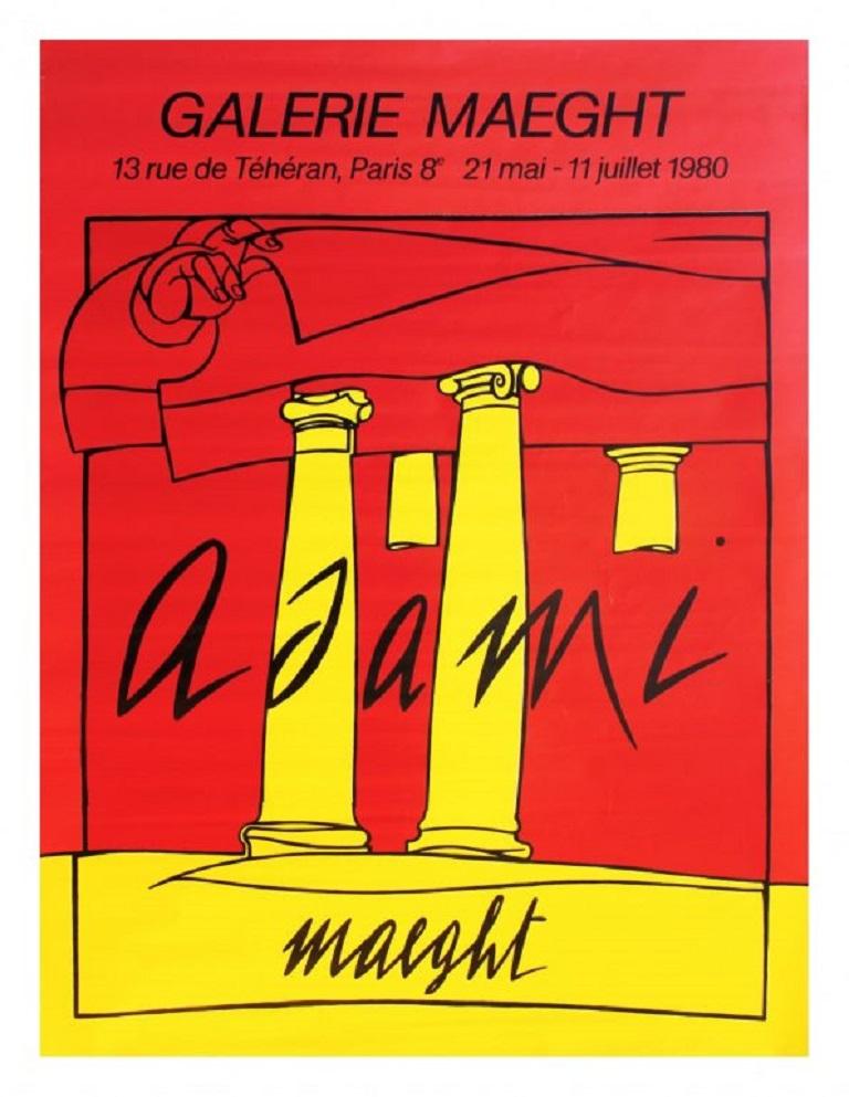 Adami Galerie Maeght, 1980, Poster (Ende des 20. Jahrhunderts) im Angebot