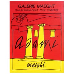 Vintage Adami Galerie Maeght 1980 Poster