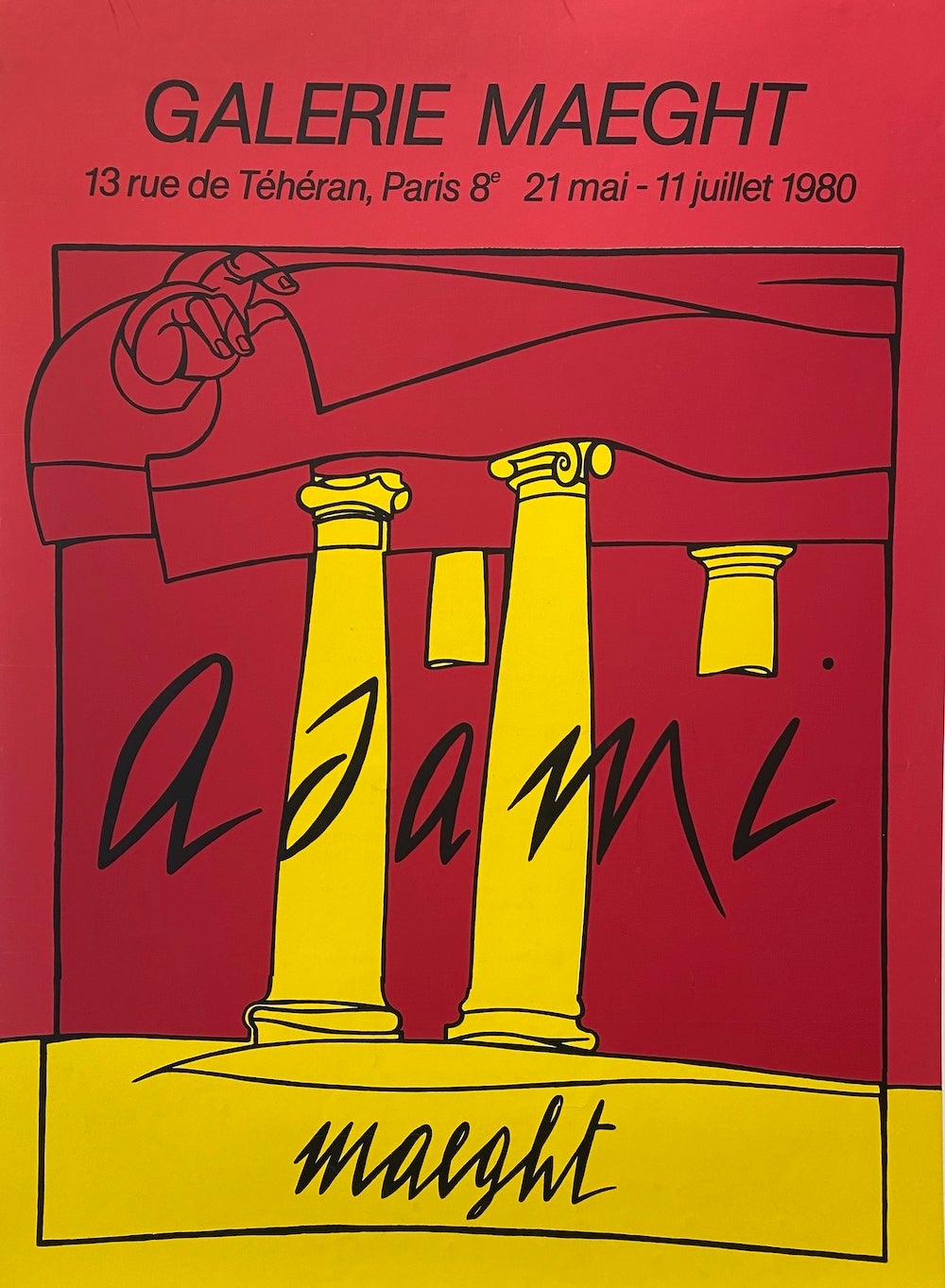 Adami Galerie Maeght, Original-Vintage-Poster