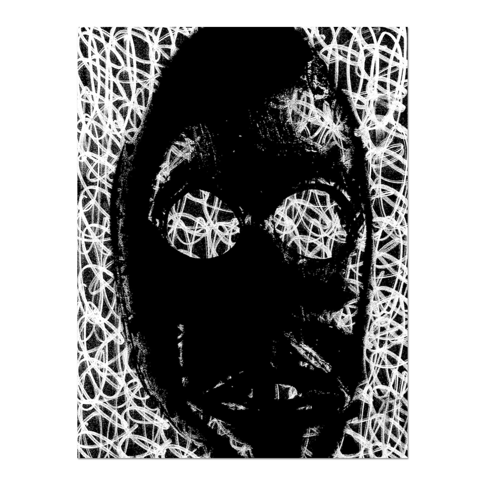 Adam Pendleton - Mask, Screenprint, Black Dada, Contemporary Art, Signed Print For Sale 1