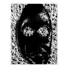 Masque Adam Pendleton, sérigraphie, Dada noir, art contemporain, imprimé signé