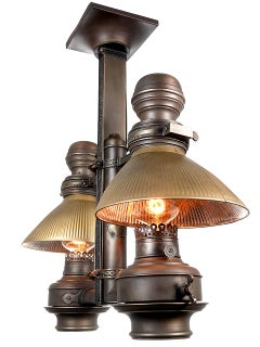 Adams and Westlake Double Toranado Railroad Car Lamp