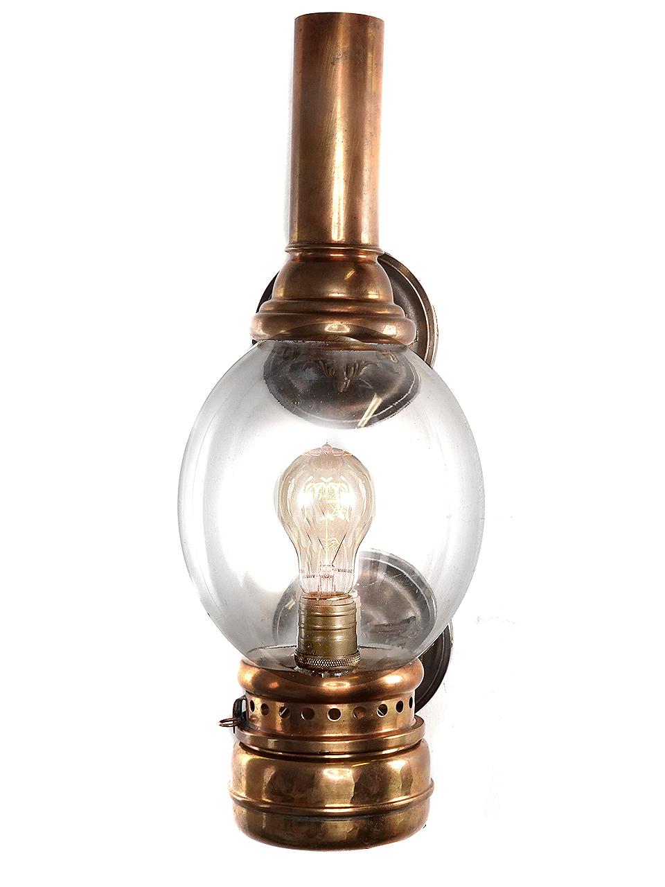 Industrial Adams and Westlake Egg Globe Railcar Side Lamp