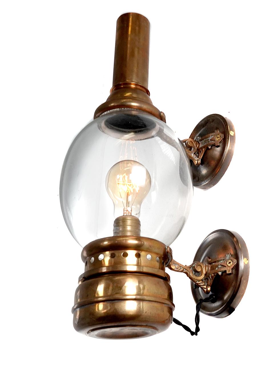 American Adams and Westlake Egg Globe Railcar Side Lamp
