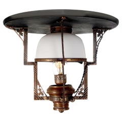 Antique Adams and Westlake Narrow Gauge Railroad Center Lamp