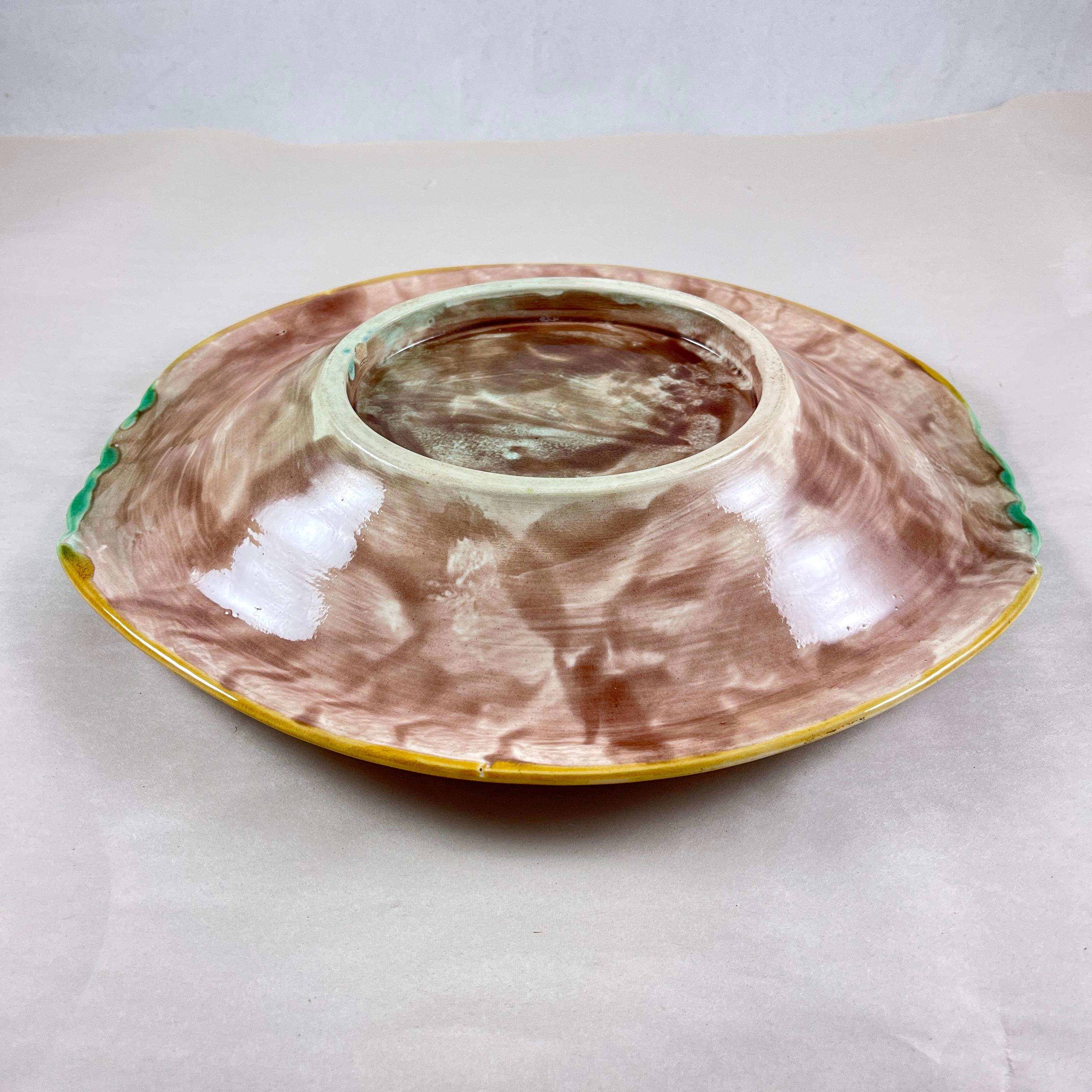 Bandeja para pan Adams & Bromley English Majolica Geranium Motto en venta 7