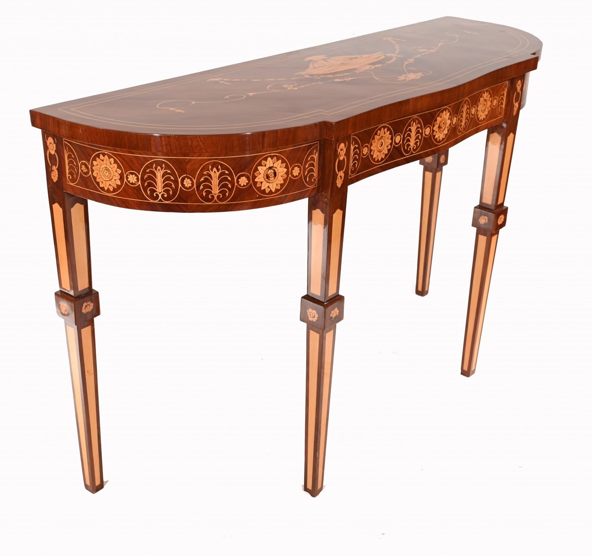Adams Console Mahogany Inlay Regency Interiors For Sale 6