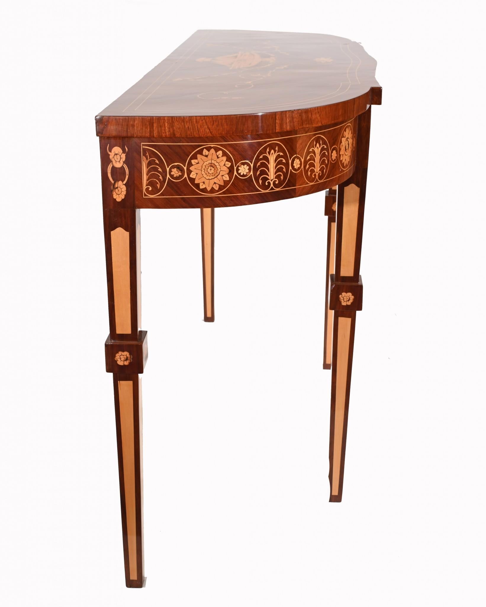Adams Console Mahogany Inlay Regency Interiors For Sale 7