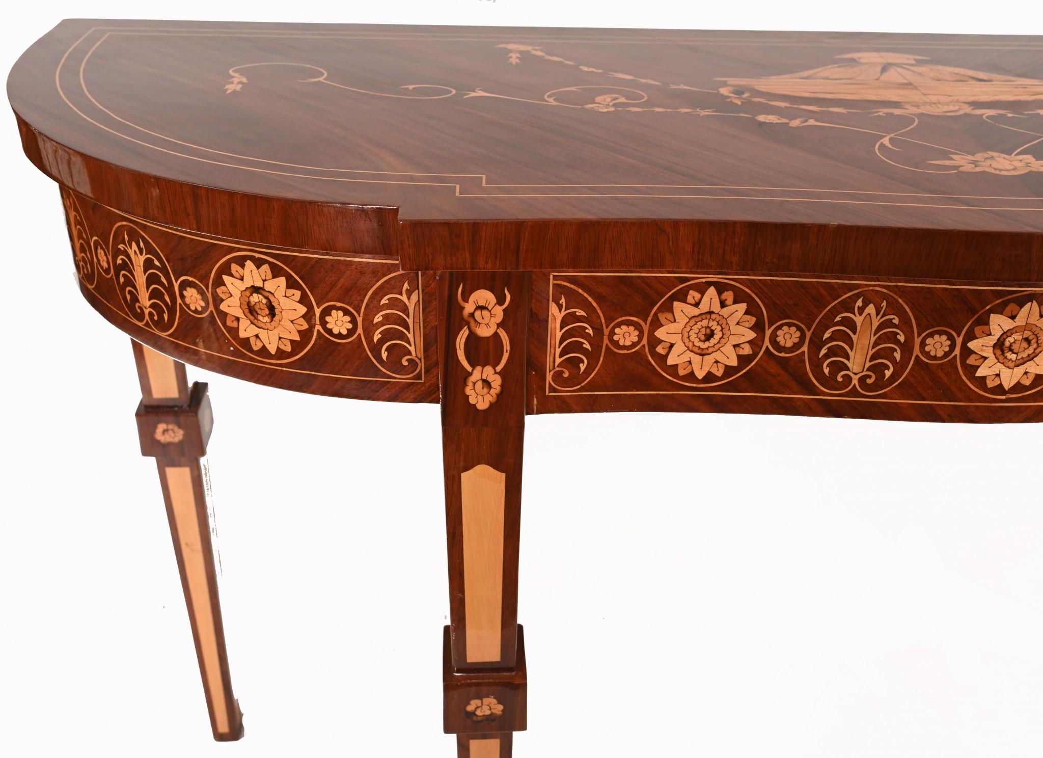 Adams Console Mahogany Inlay Regency Interiors In Good Condition For Sale In Potters Bar, GB