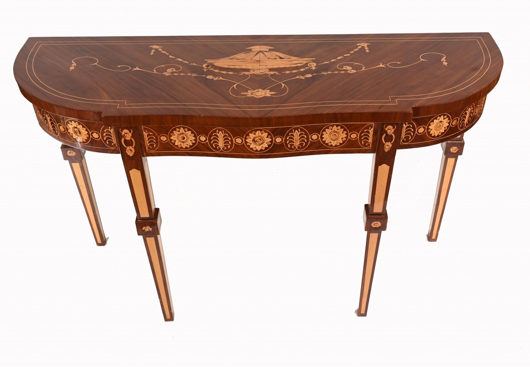 Adams Console Mahogany Inlay Regency Interiors For Sale 1