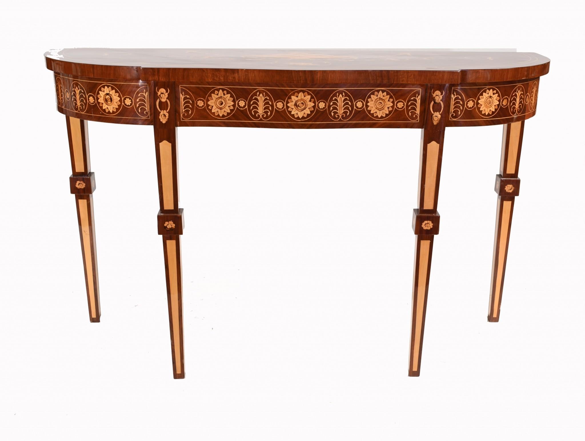 Adams Console Mahogany Inlay Regency Interiors For Sale 2