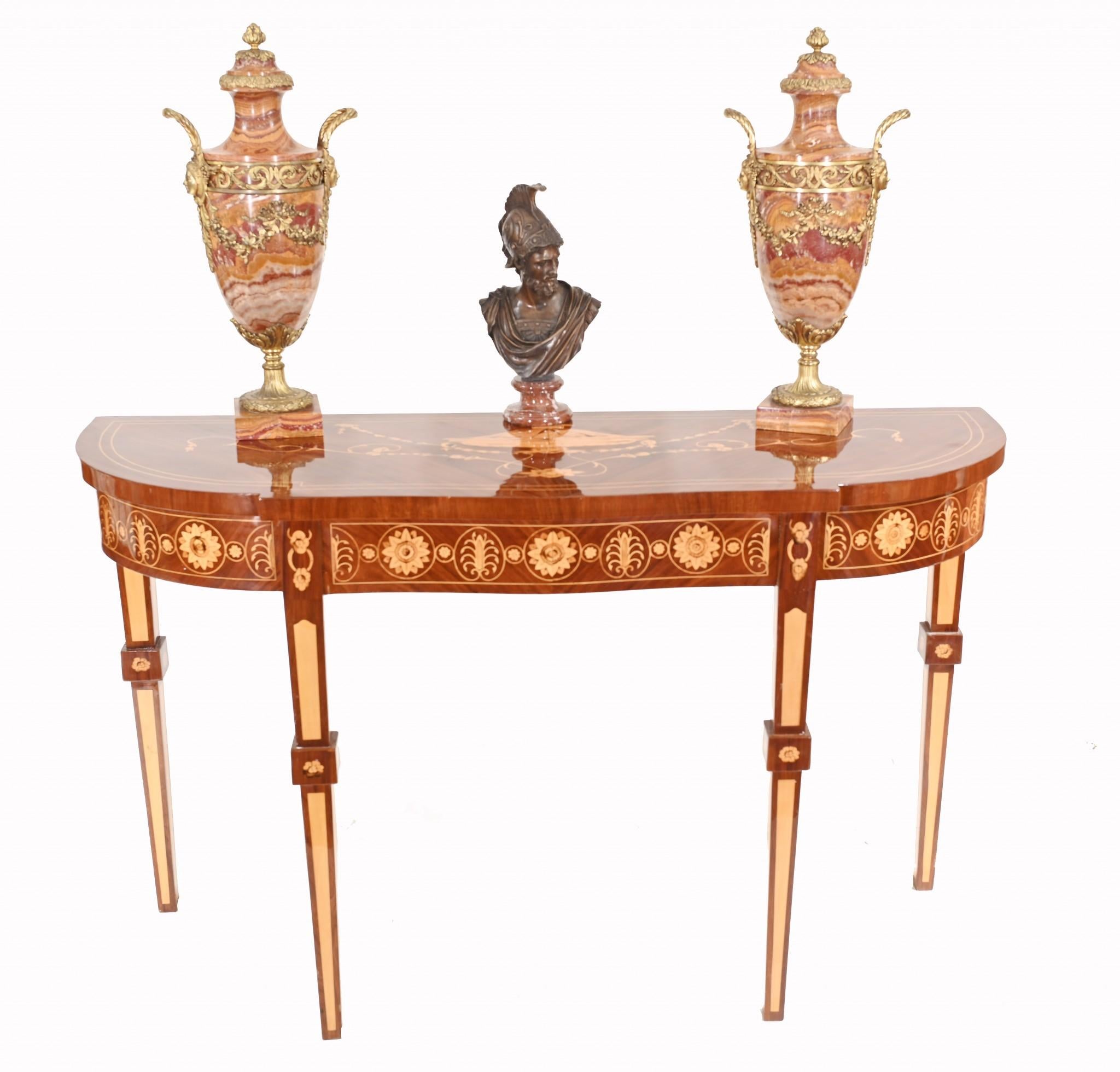 Adams Console Mahogany Inlay Regency Interiors For Sale 4