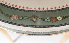 Adams Console Table - Demi Lune Painted Top Gilt