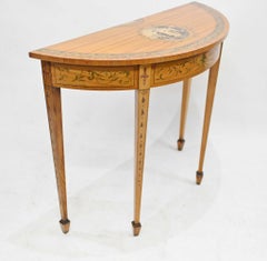 Adams Konsolentisch - Demi Lune Satinwood Hall Tables