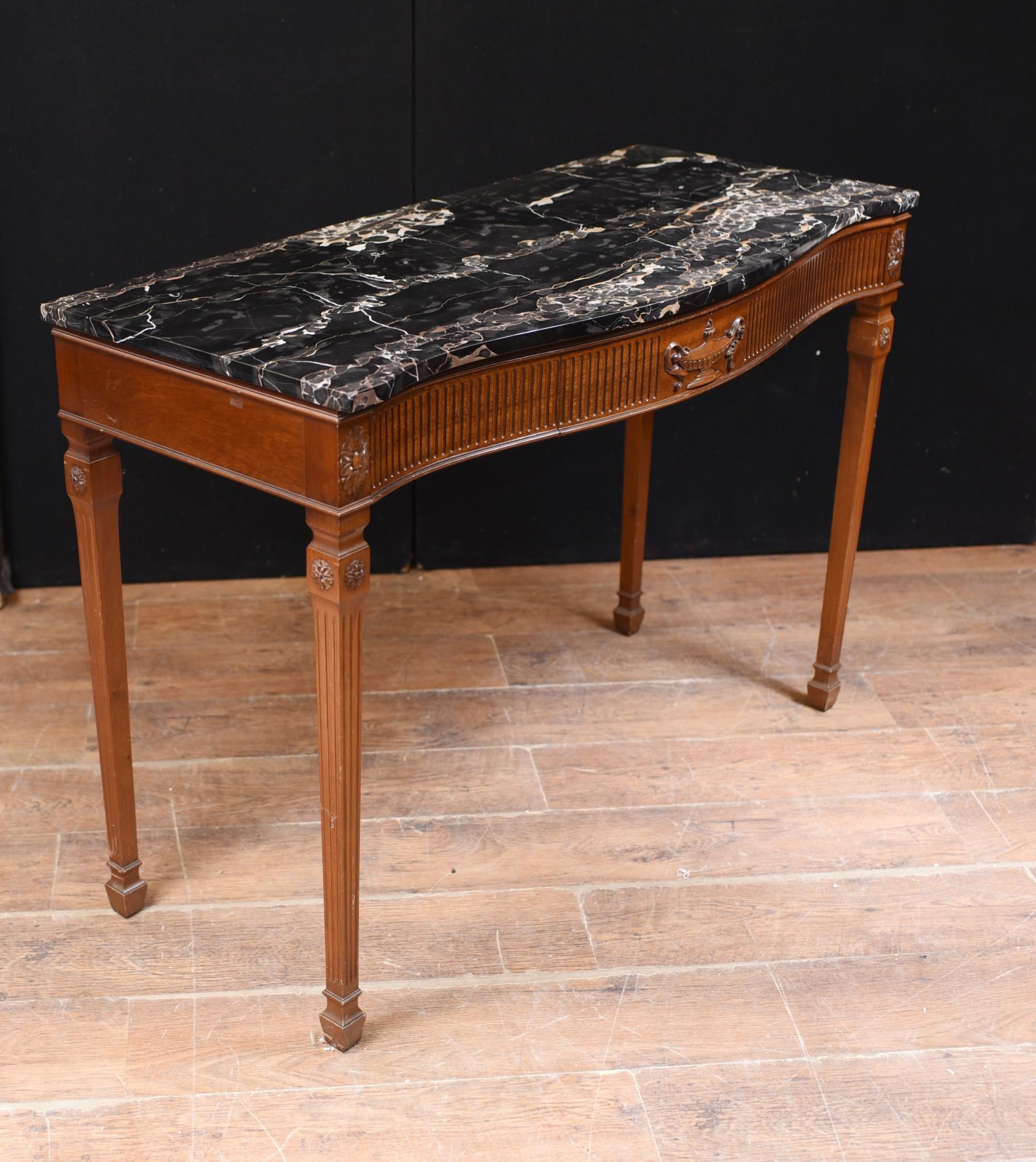 Adams Console Table - Mahogany Demi Lune Regency Tables In Good Condition For Sale In Potters Bar, GB