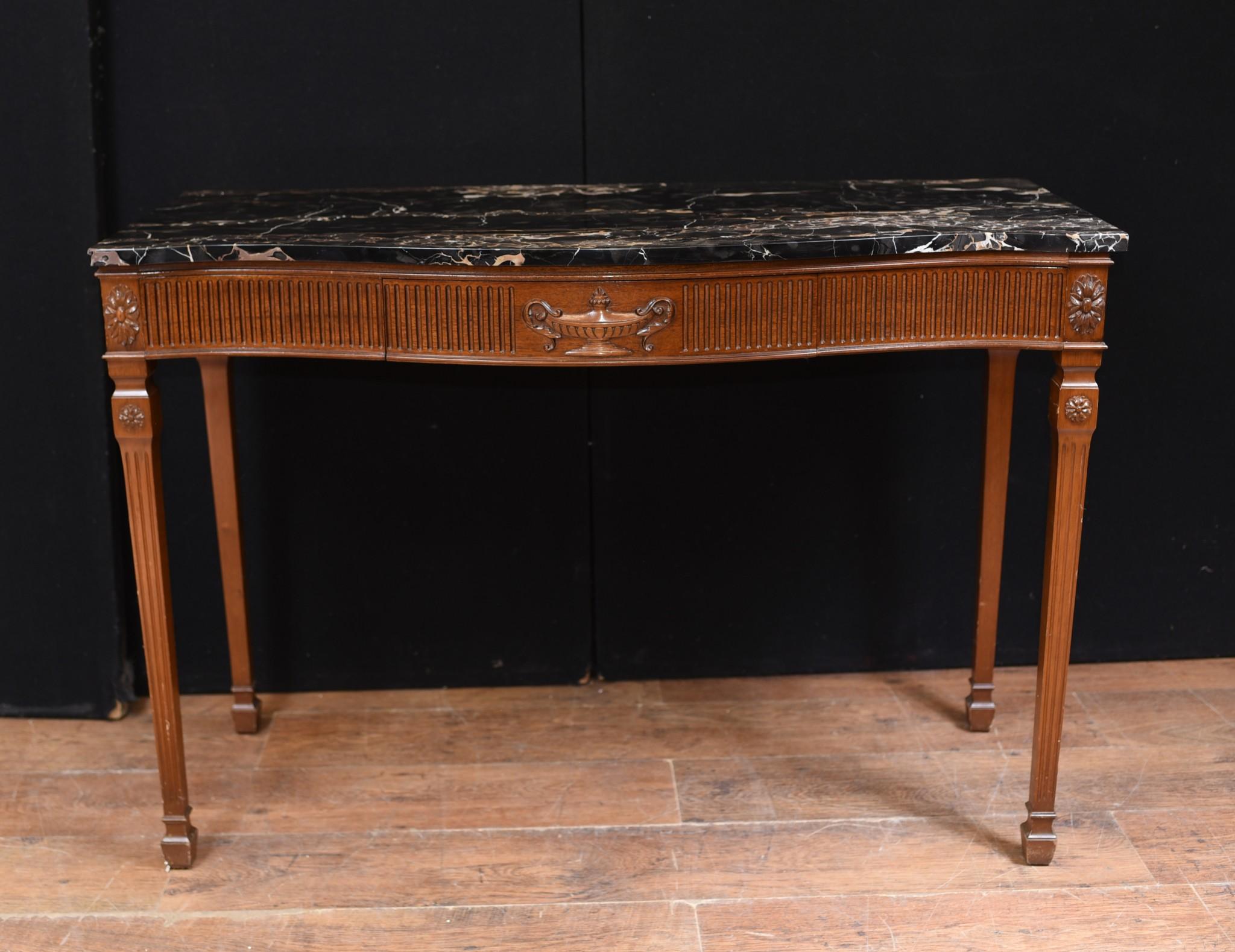 Adams Console Table - Mahogany Demi Lune Regency Tables For Sale 2