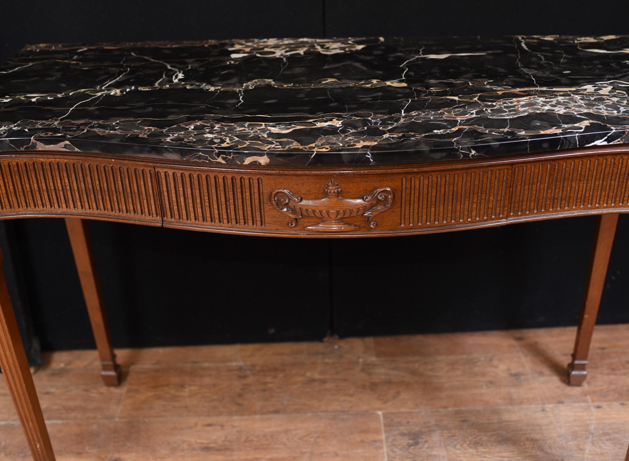 Adams Console Table - Mahogany Demi Lune Regency Tables For Sale 3
