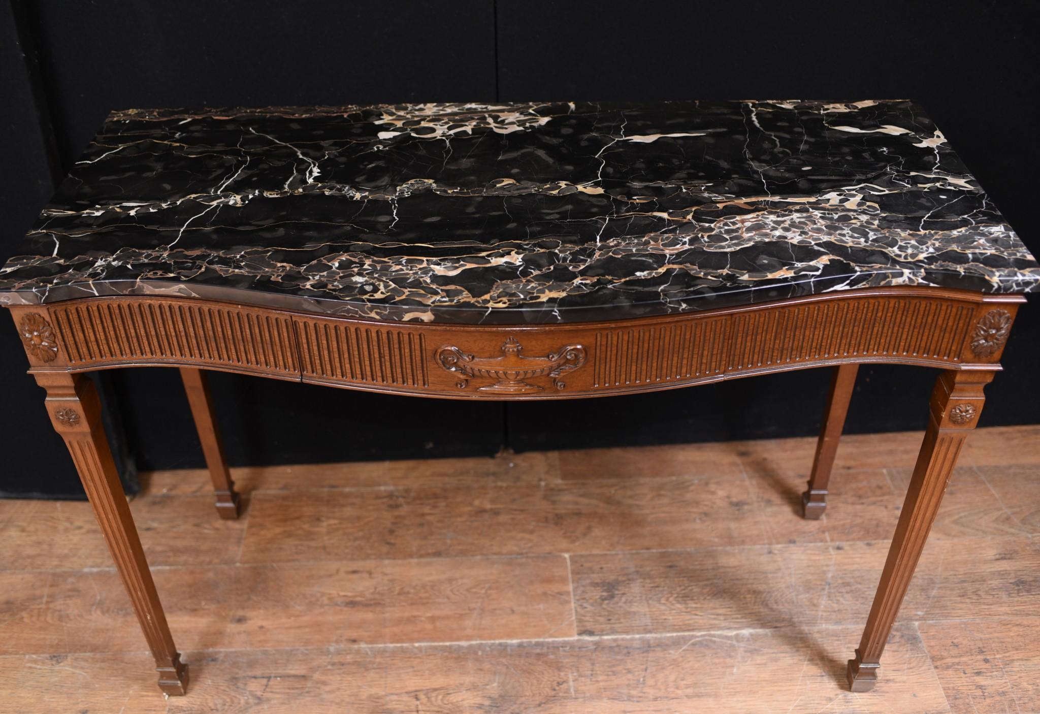 Adams Console Table - Mahogany Demi Lune Regency Tables For Sale 5