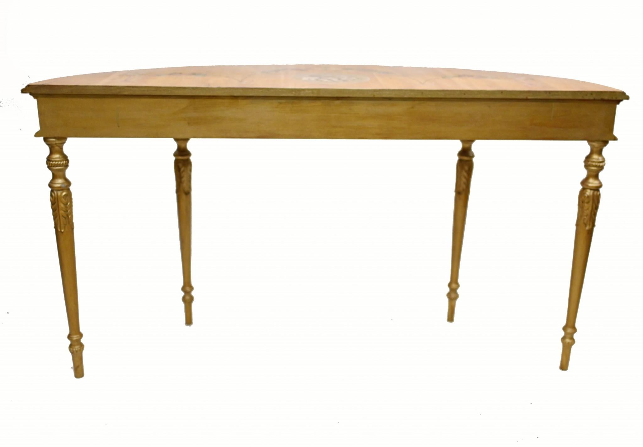 Adams Console Table Satinwood Painted Top 9