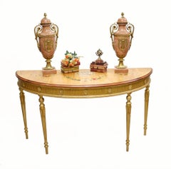 Adams Console Table Satinwood Painted Top