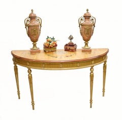Adams Console Table Satinwood Painted Top