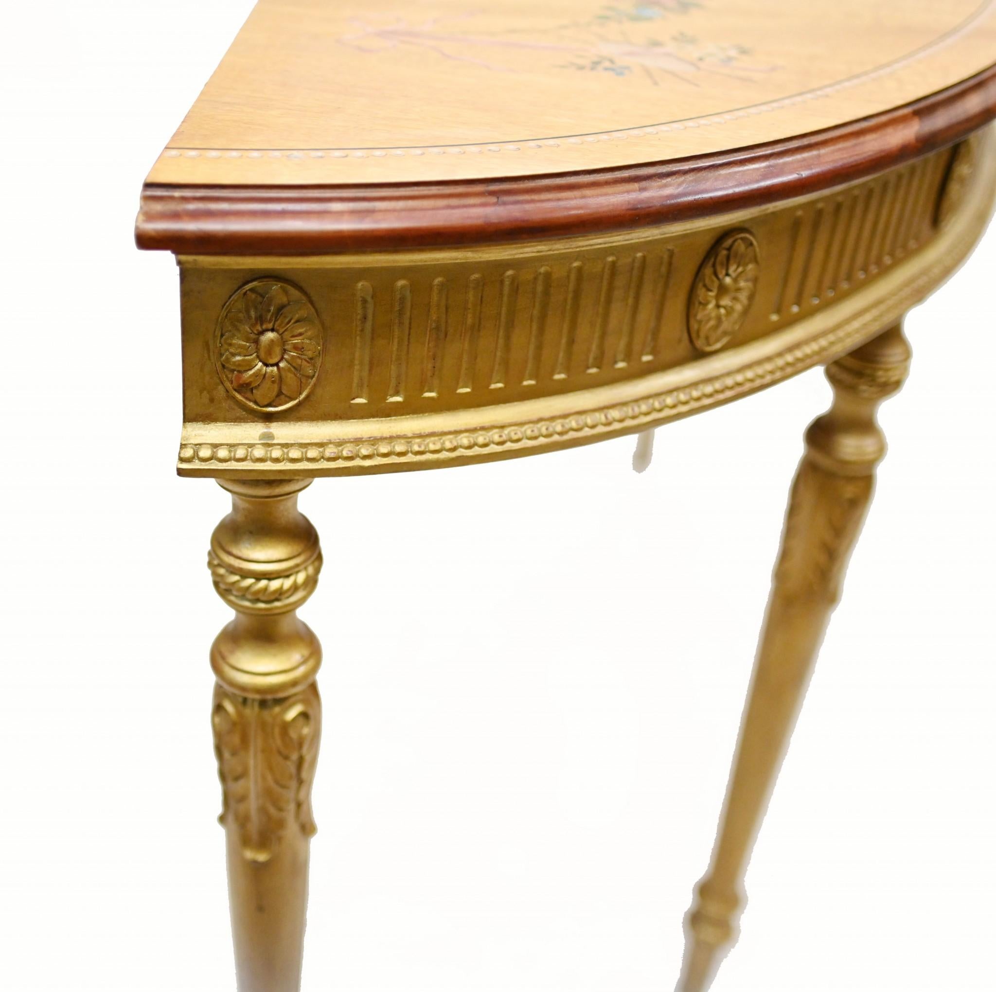 Adams Console Table Satinwood Painted Top 3