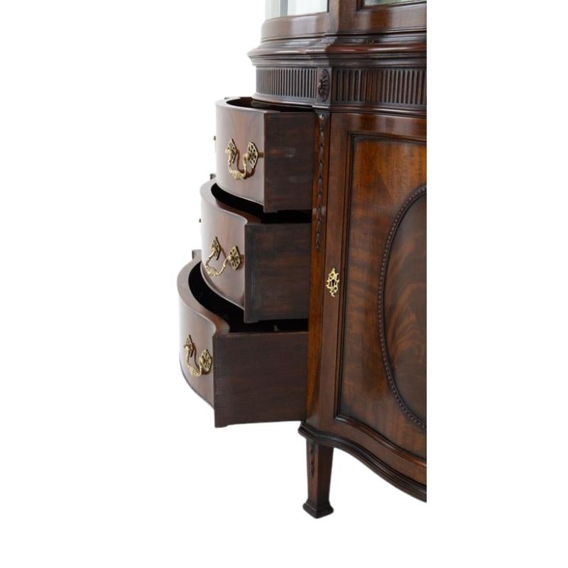 Adams Vitrine Vitrine Mahagoni Serpentine im Angebot 6