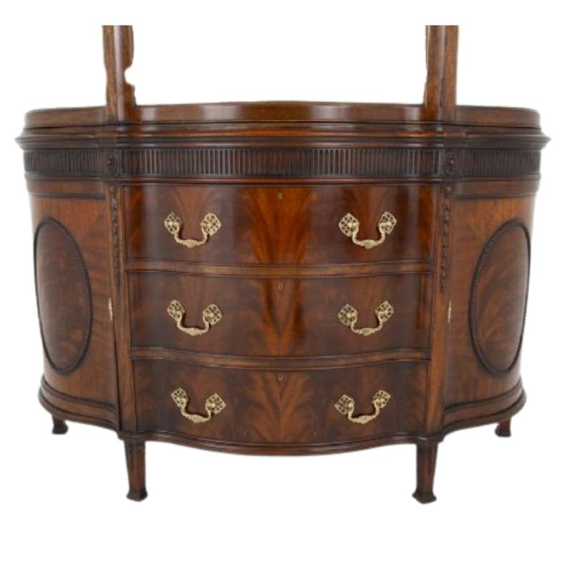 Adams Vitrine Vitrine Mahagoni Serpentine im Angebot 8