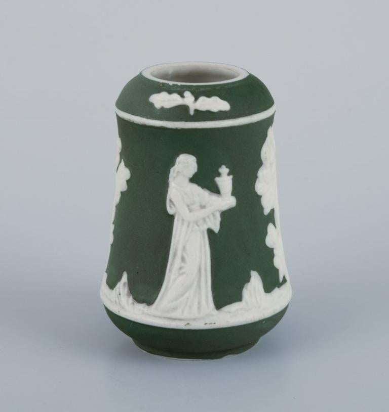 20th Century Adams, England, miniature vase and miniature mug in biscuit porcelain.  For Sale