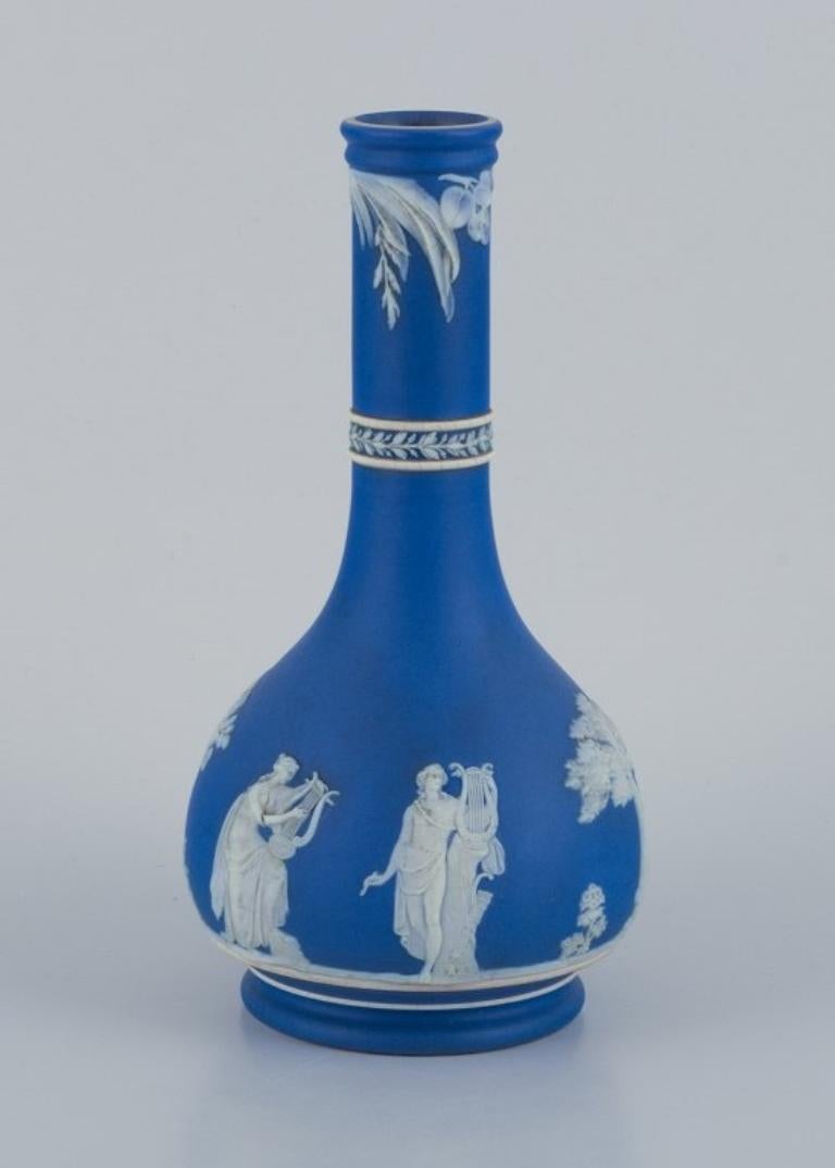 Neoclassical Revival Adams, England, vase in biscuit porcelain. Classic scenes. Early 20th C. For Sale