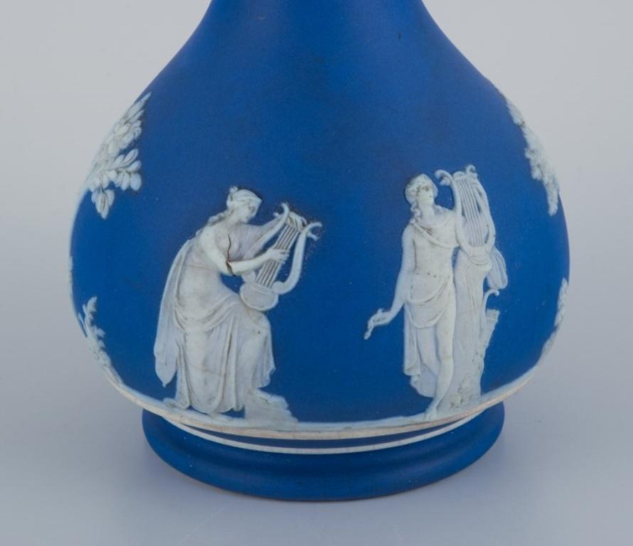 British Adams, England, vase in biscuit porcelain. Classic scenes. Early 20th C. For Sale