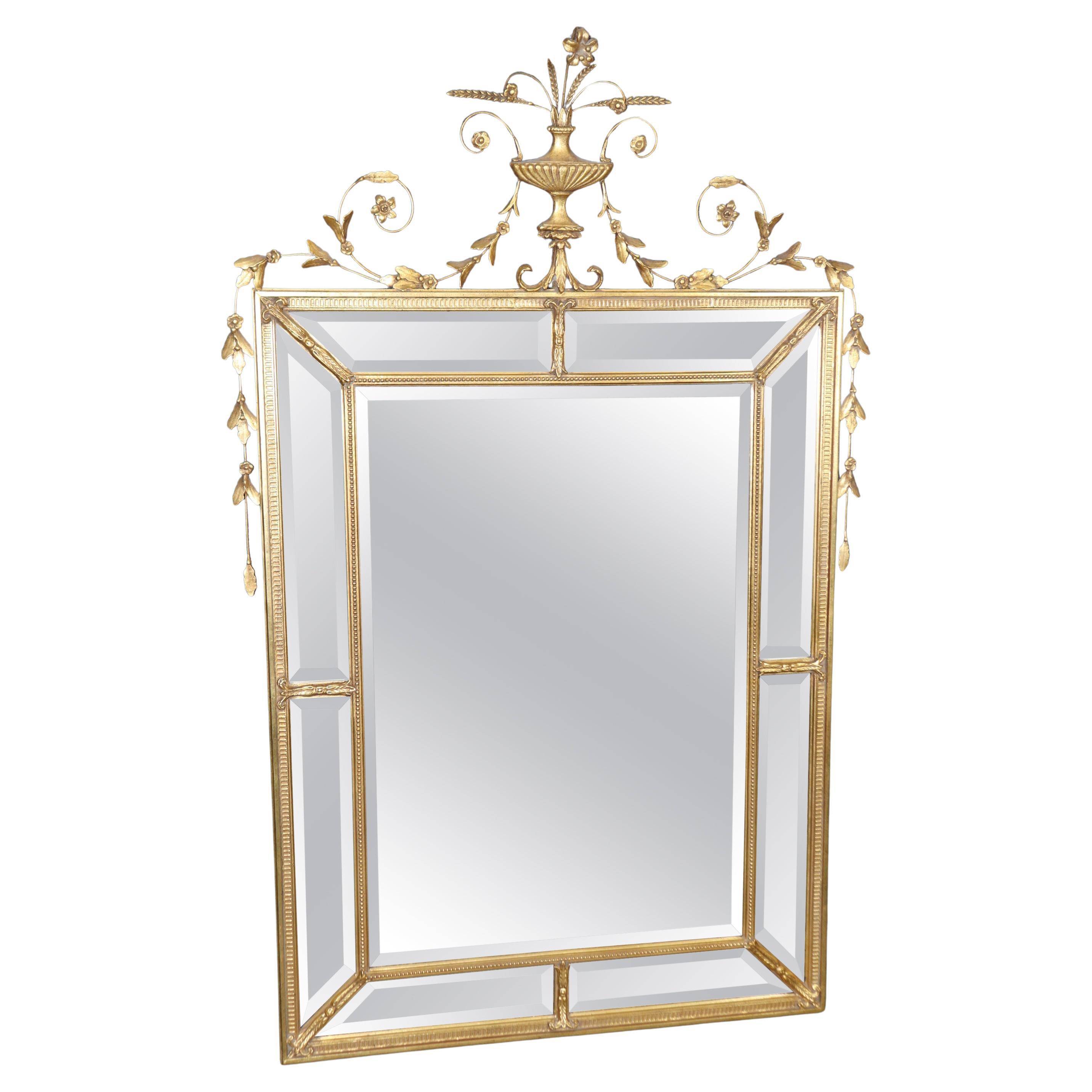 Adams Gilt Wire and Wood Beveled Glass Friedman Brothersdecorative Arts Mirror