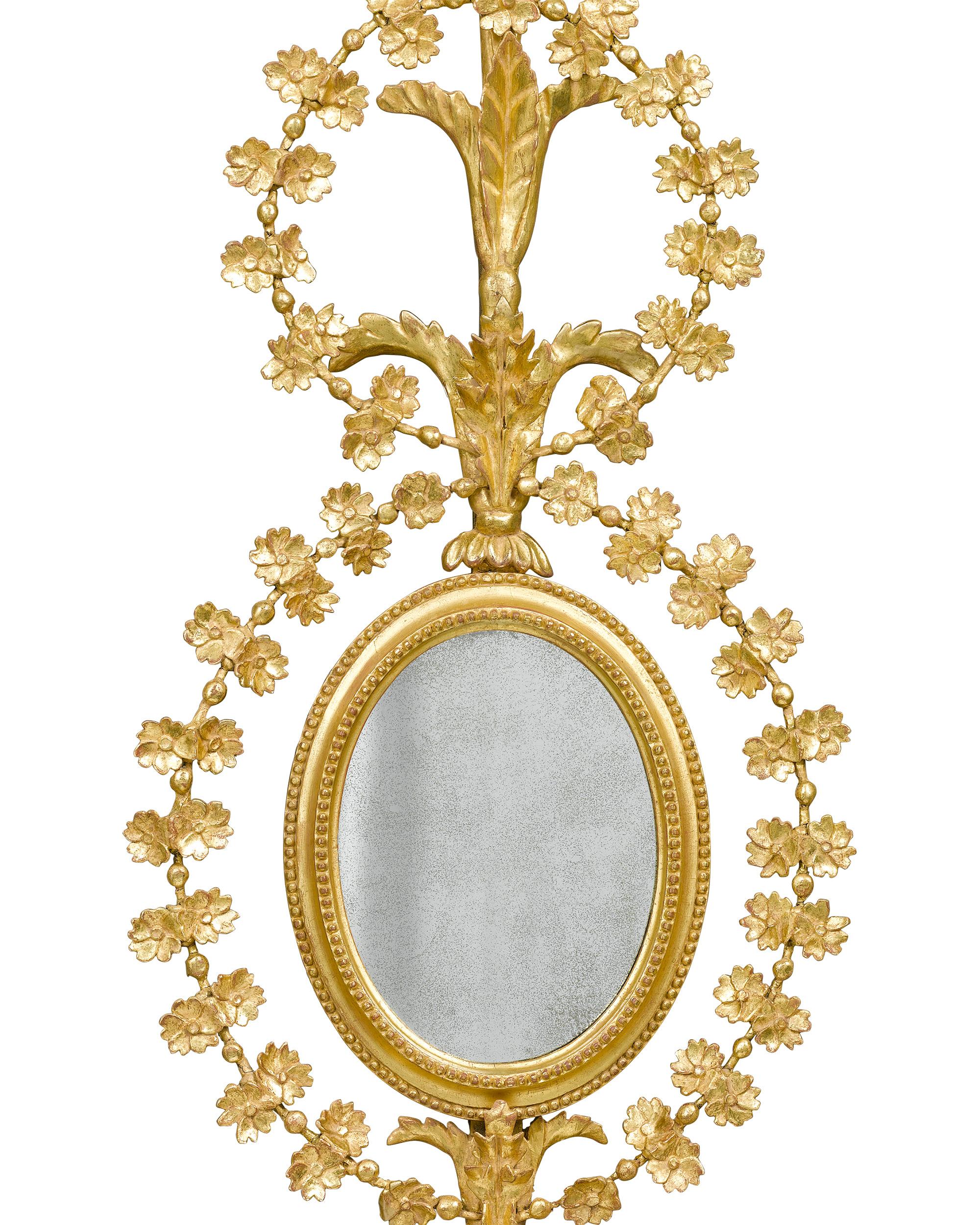 English Adams Giltwood Girandole Mirrors