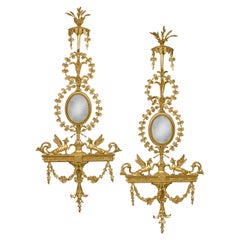 Adams Giltwood Girandole-Spiegel