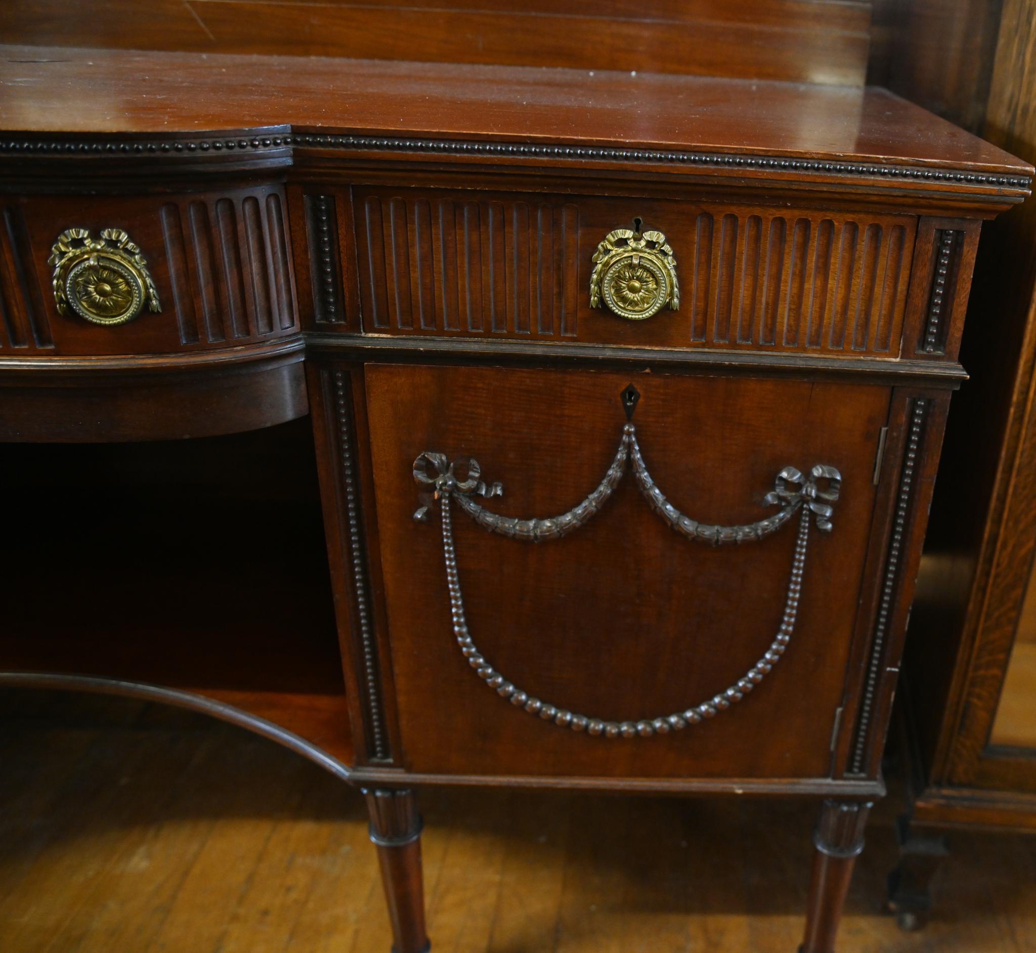 Adams Mahogany Sideboard Classical Buffet Server 1880 For Sale 2