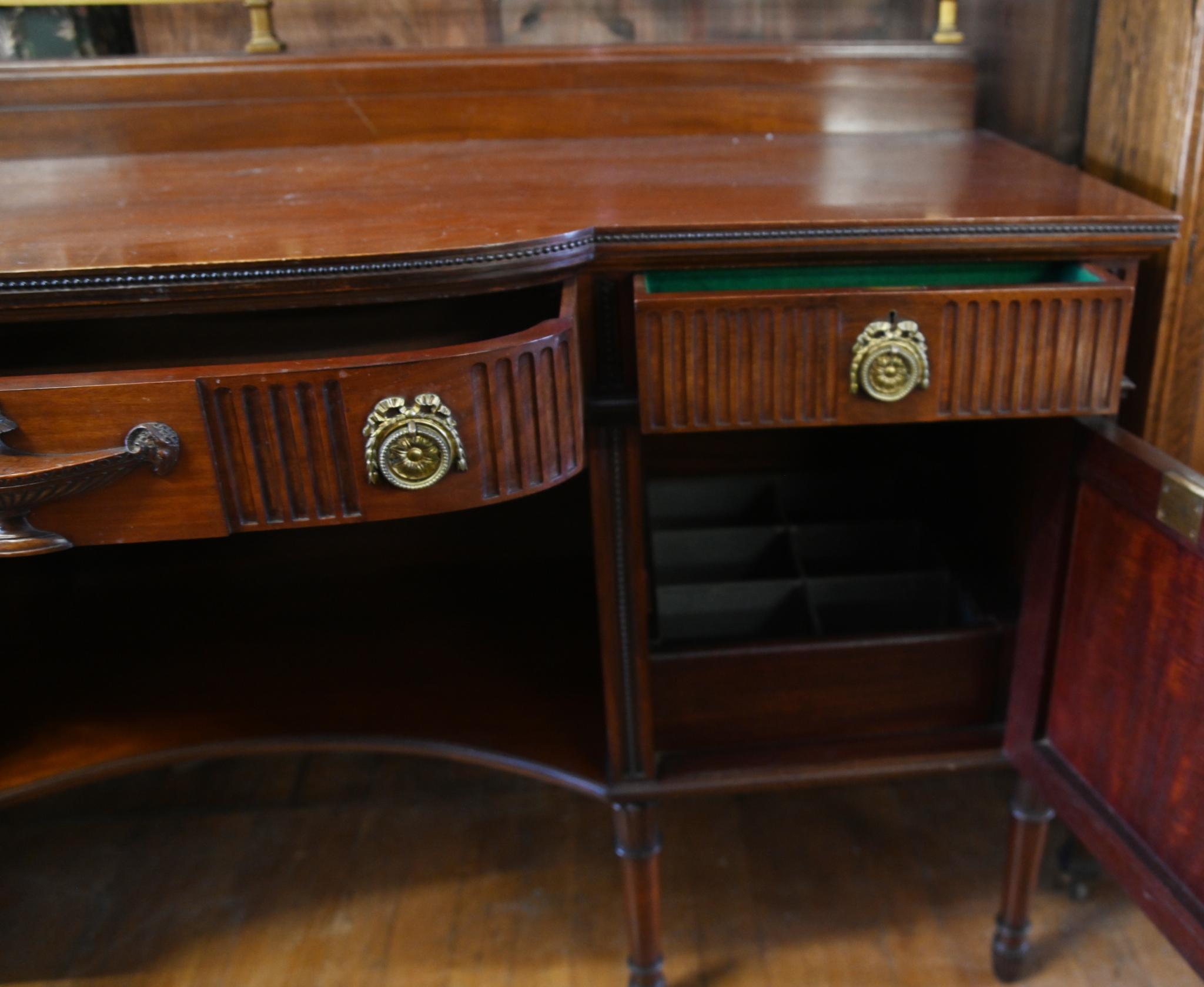 Adams Mahogany Sideboard Classical Buffet Server 1880 For Sale 5