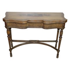 Adams Paint Decorated English Foliding Card Console Table, Circa 1890