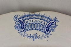Adams & Sons Staffordshire Blue and White Transferware 'Bologna' Platter