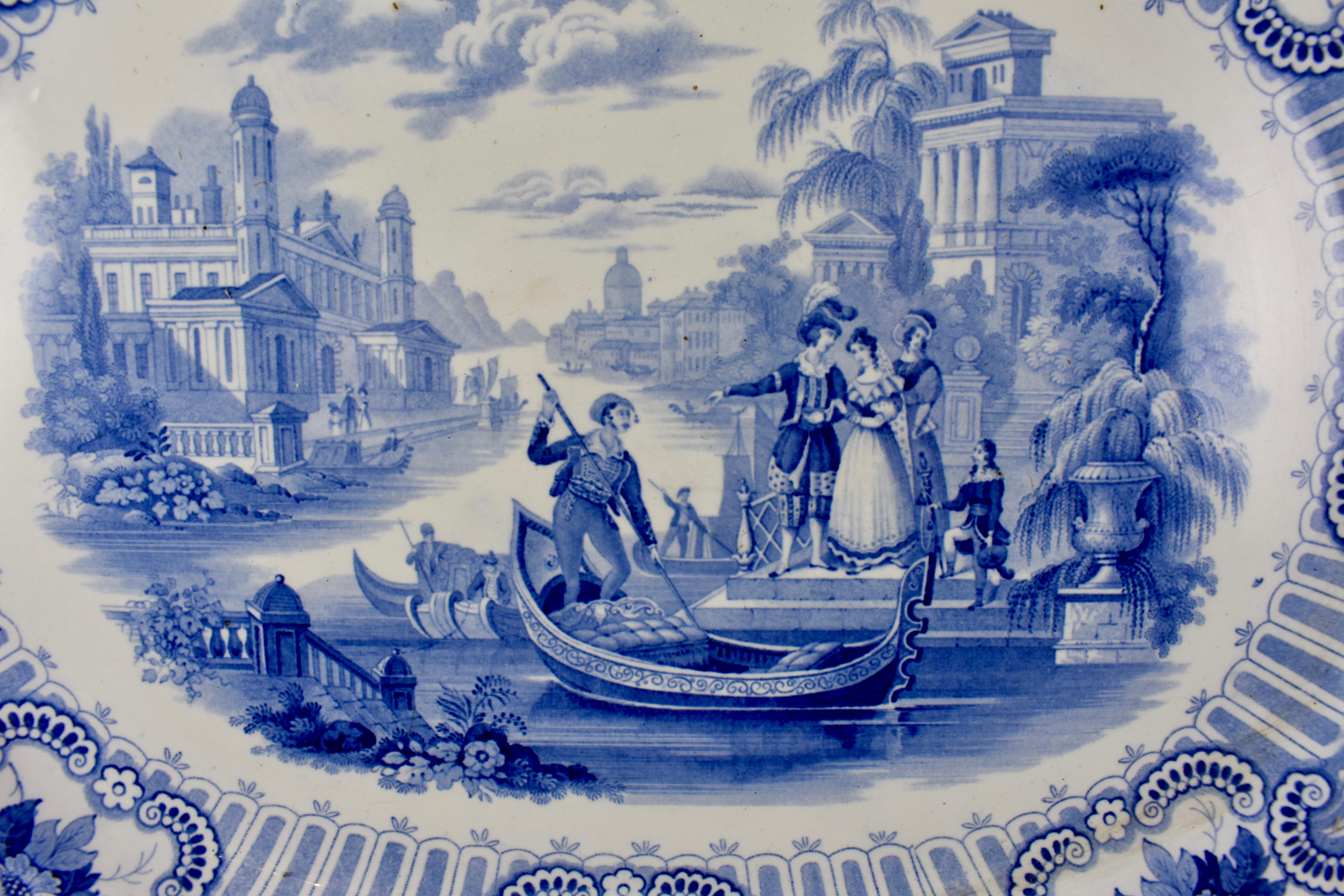 staffordshire blue and white china