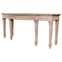 Antique Adams Style Bleached Walnut Console Table