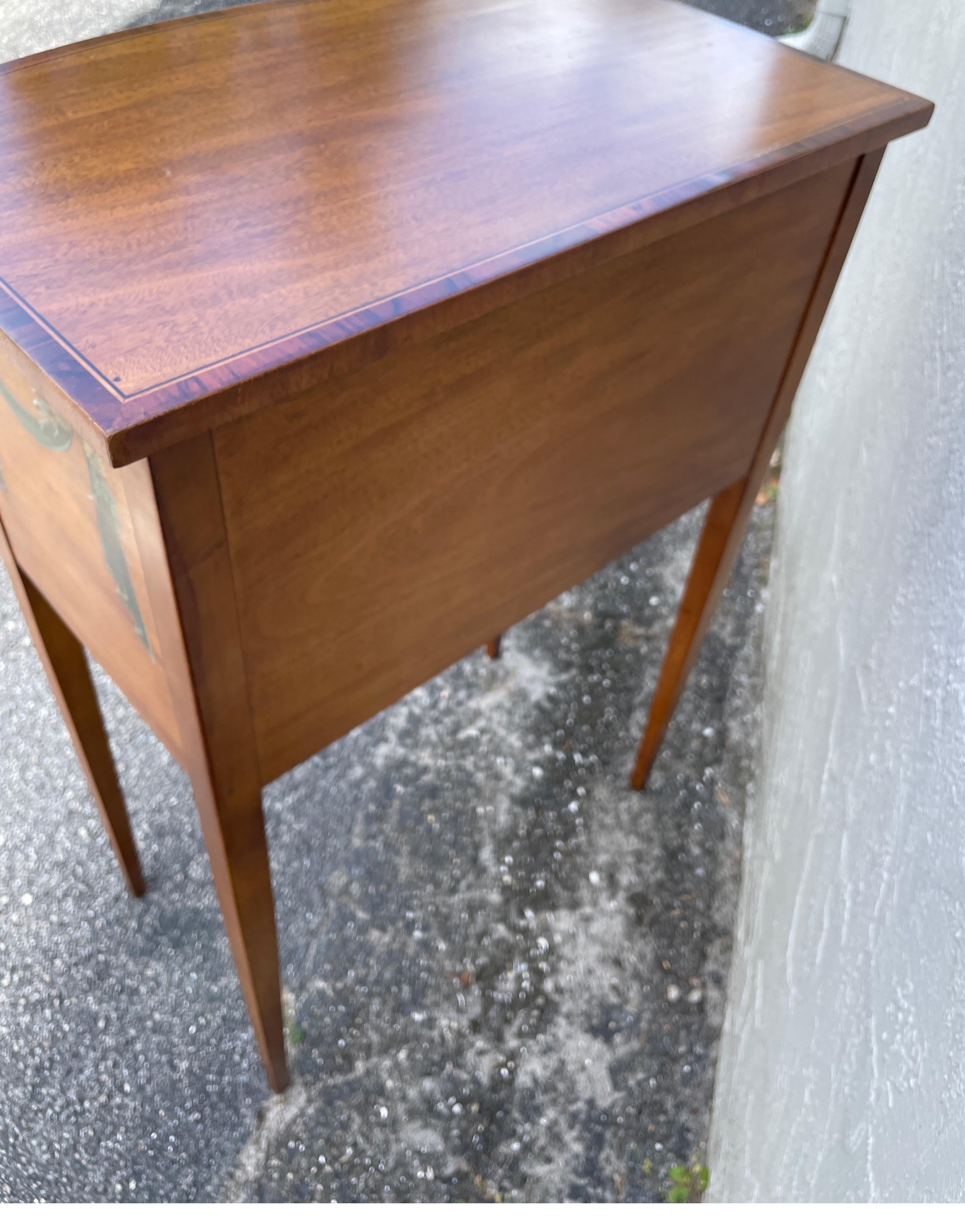 Adams Style Kneehole Side Table For Sale 8