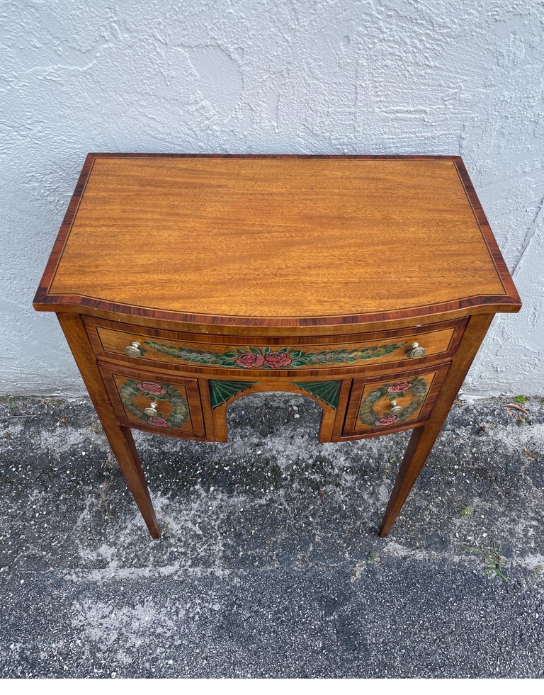Adams Style Kneehole Side Table For Sale at 1stDibs