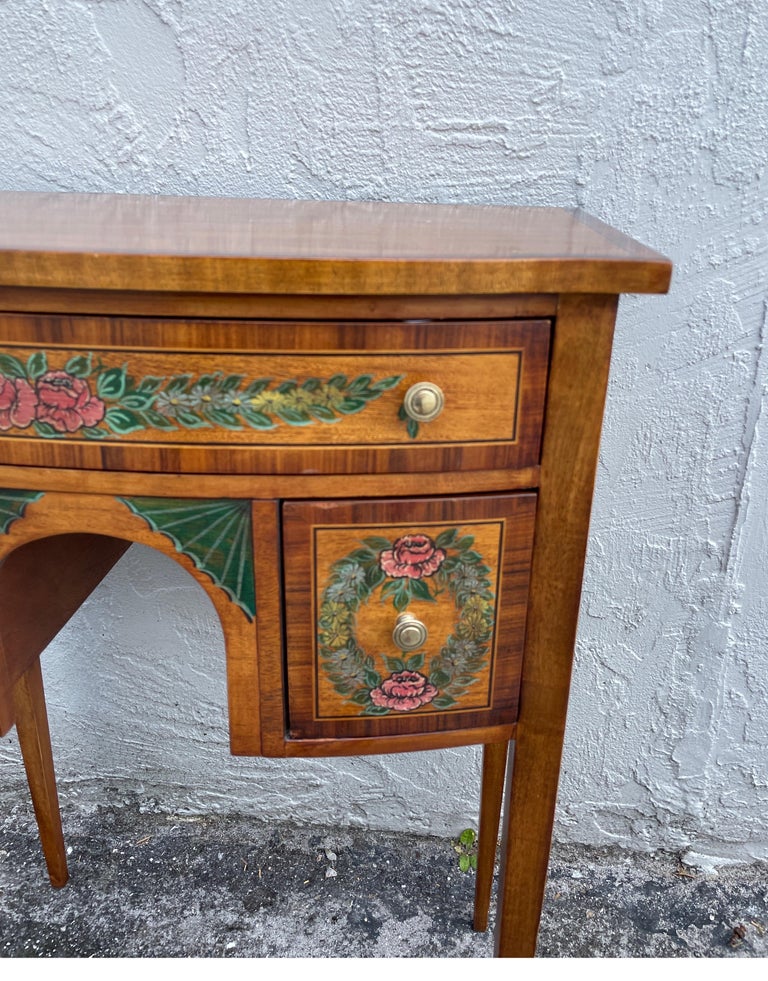 Adams Style Kneehole Side Table For Sale at 1stDibs
